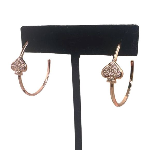 kate spade Jewelry - Kate Spade New York Everyday Spade Hoop Earrings - Rose Gold